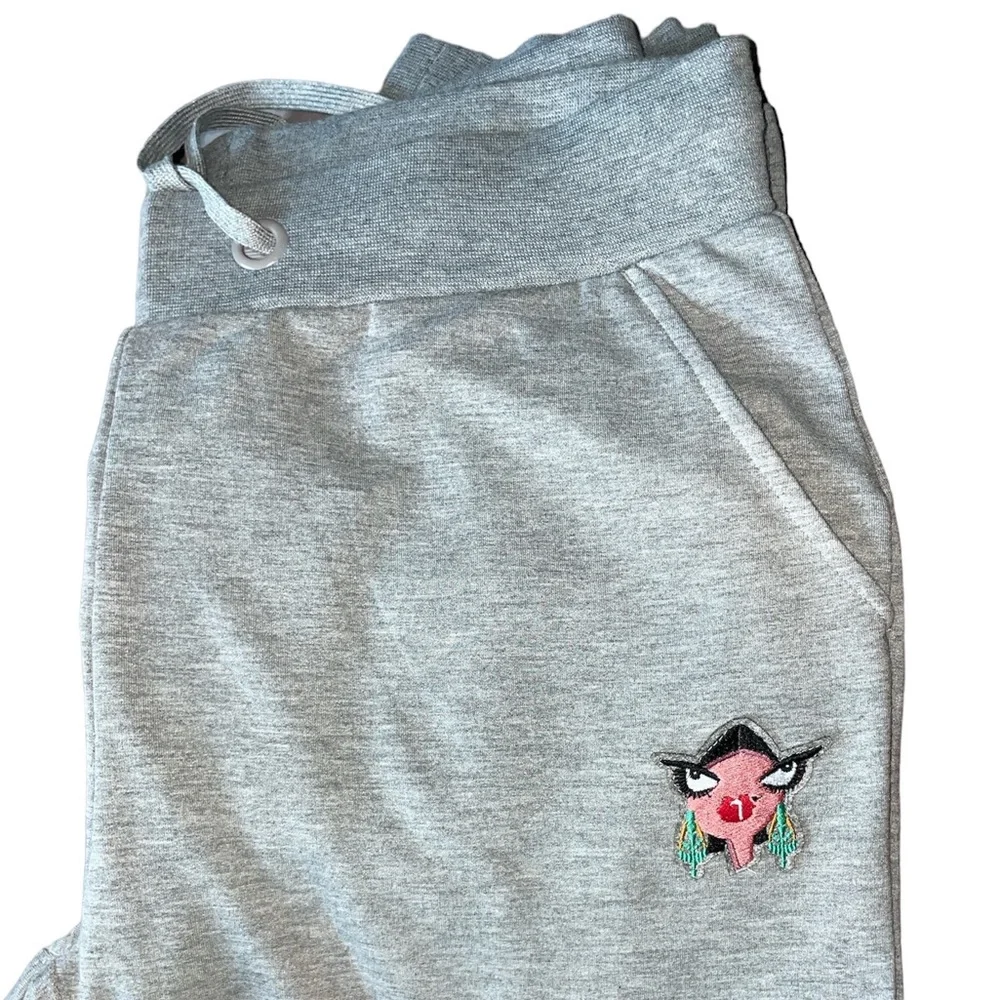 Badgley Mischka NWT Gray Baby French Terry Joggers